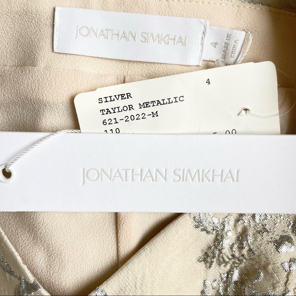 Jonathan Simkhai Taylor Matelassé Puff Sleeve Top 4 NWT - Picture 15 of 16